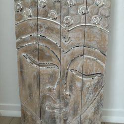 Wooden Buddha Wall Art