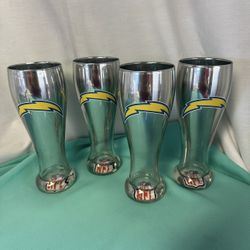 NFL CHARGERS PILSNER GLASSES 