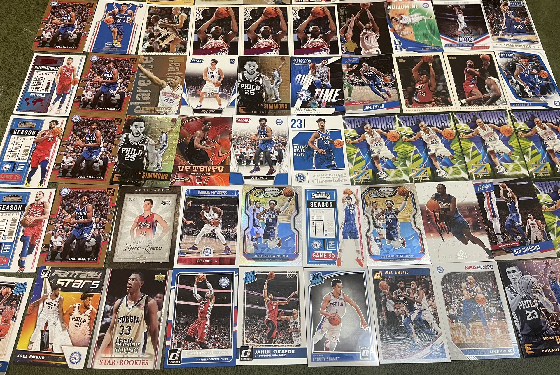 Lot of 56 Philadelphia 76ers Basketball Cards Stars-Rookies-Inserts Past & Present 