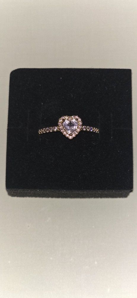 Pandora-Rose Gold Heart Ring