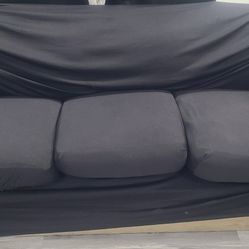 300$ Obo Brown Couch With Black Dust Covers 