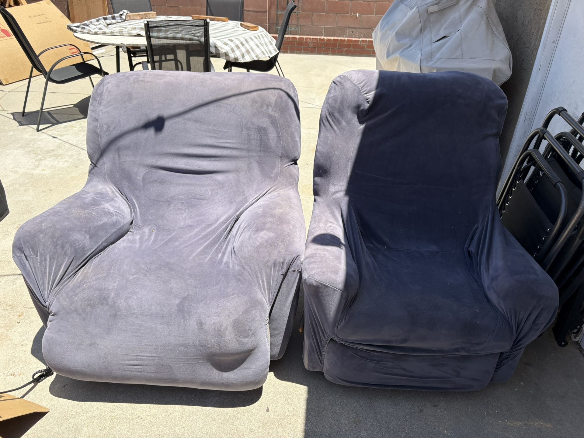 2 Reclining Chairs w/ covers
