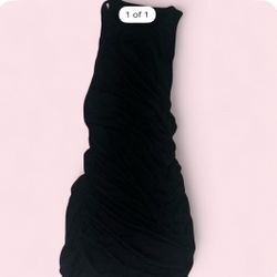 Black scrunchy dress
