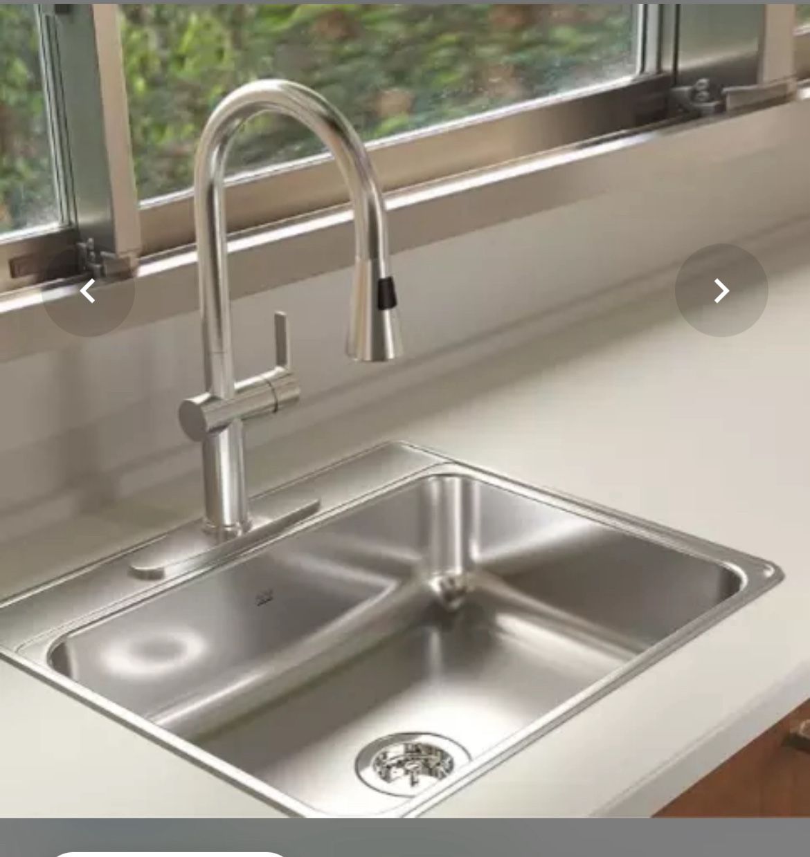 Kindred CSLA1515-6-2CBN Bar Sink Bowl, Rectangle Bowl, 15 In L X 15 In W Dimensions, Stainless Steel, Satin, 1-Bowl