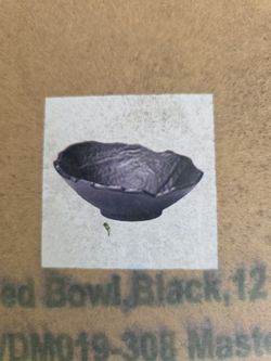 9" Melamin angled bowl, black
