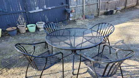 Table 4 Chairs Metal For Outdoor