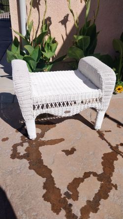 RATANA BRAND OTTOMAN RESIN WICKER MATERIAL IN EXCELLENT CONDITION VERY STRONG