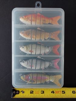 Lifelike Jointed Swimbait Fishing Lures 5pack Lot With Box for Sale in  Gurnee, IL - OfferUp