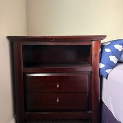 Side Bed Table 2 Drawers 