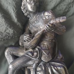 French Cast Metal Statue 