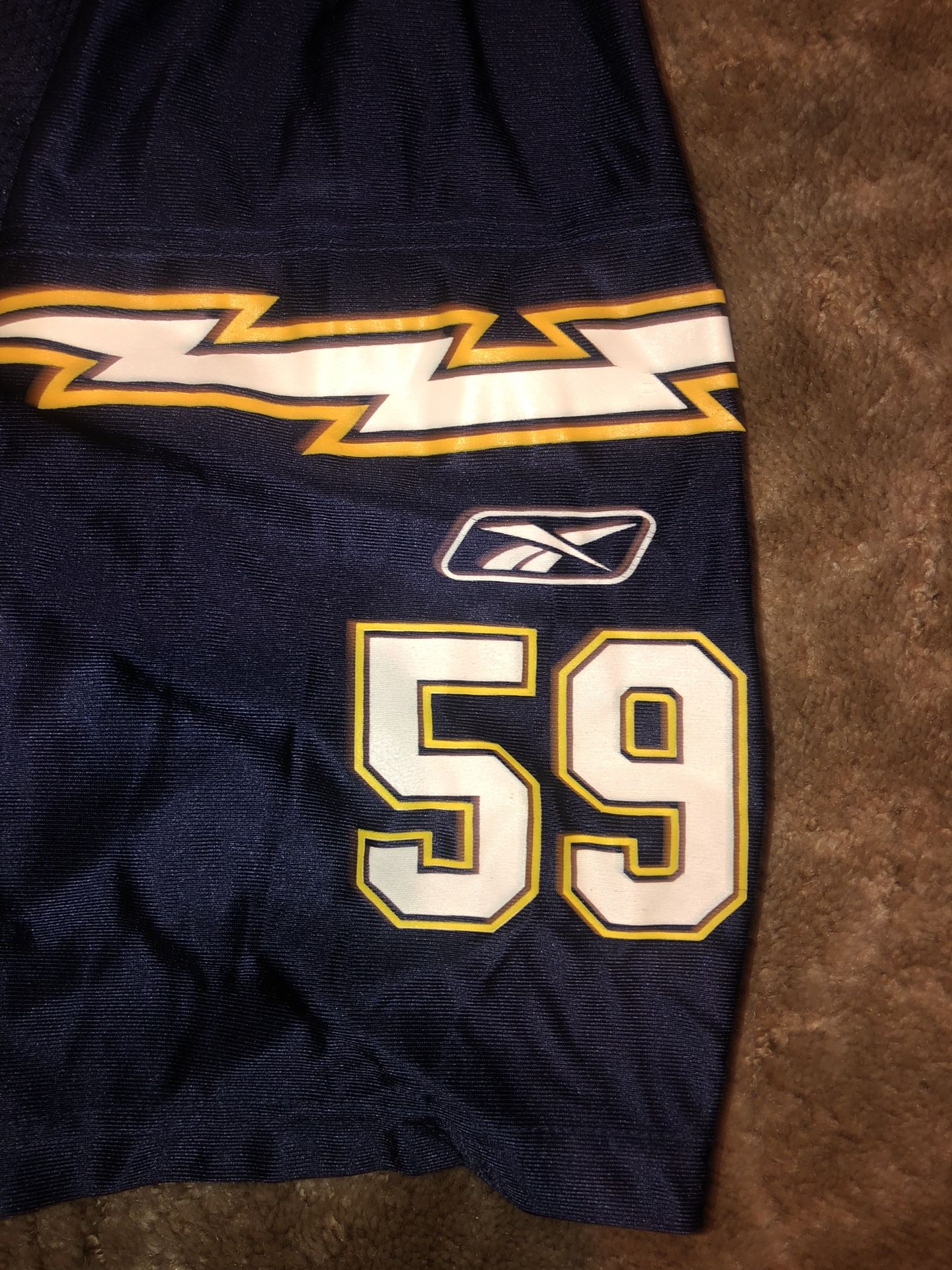 Reebok Linebacker Donnie Edwards # 59 NFL San Diego Chargers