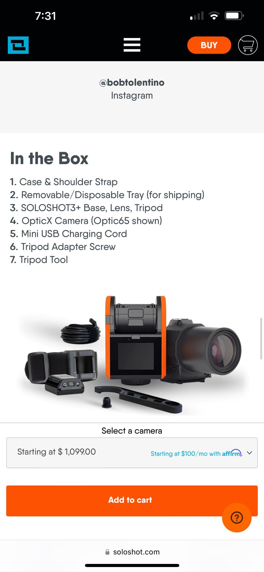 SoloShot3 Smart Camera Man ( Real Deal )