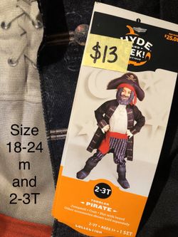 NEW Toddler Pirate Halloween Costume size 18-24m and 2-3T (PRICES ARE FIRM)