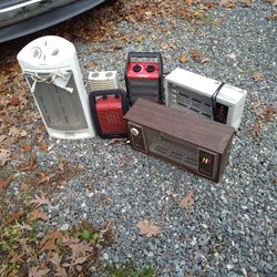 6 Electric Heaters For Sale.   TALL ONE HAS BEEN  SOLD