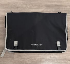 Art supplies with Artists Loft bag