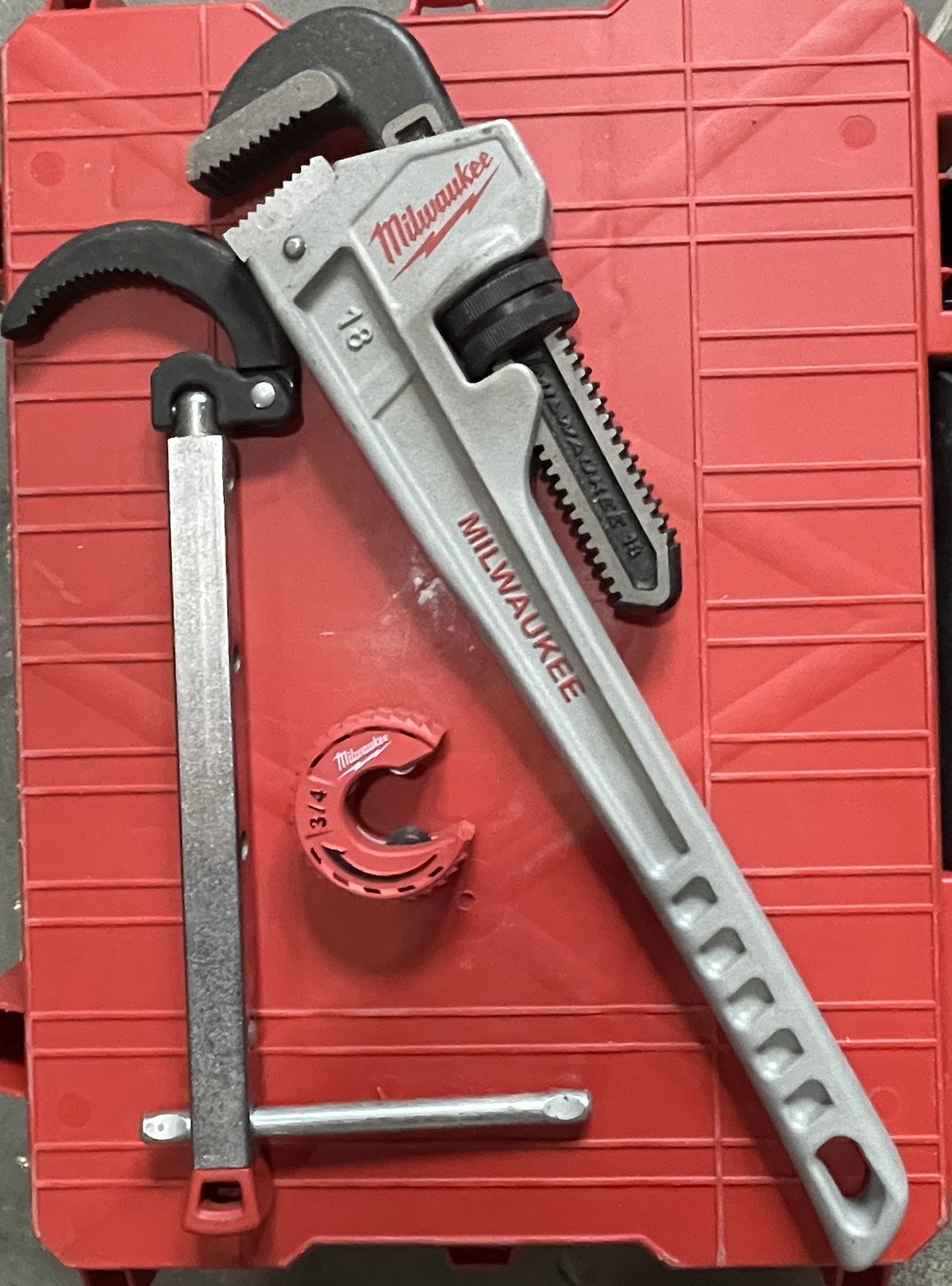 3 Milwaukee Plumbing Tools - Pipe Wrench : Basin Wrench : Tubing Cutter