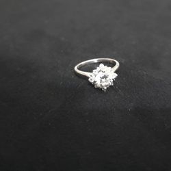 Zac Posen East West .91carat Center Stone Engagement Ring 14k White Gold