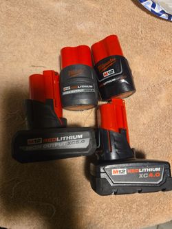 Milwaukee m12 batteries