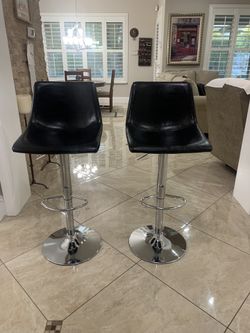 Black Leather Swivel Chairs