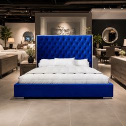 King Bed blue New