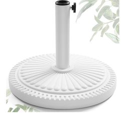 FRUITEAM 23-lbs Round Patio Umbrella Base Pre-Filled Umbrella Stand 15" Sun-Flower-Pattern Heavy Duty Market Umbrella Base Stand for Patio, Outdoor, S