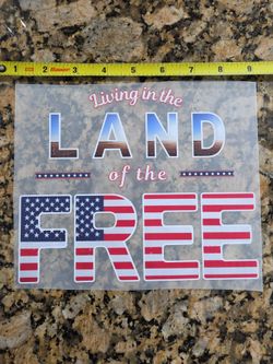 DTF T-shirt/Bag Transfer "Living in the Land of the Free"