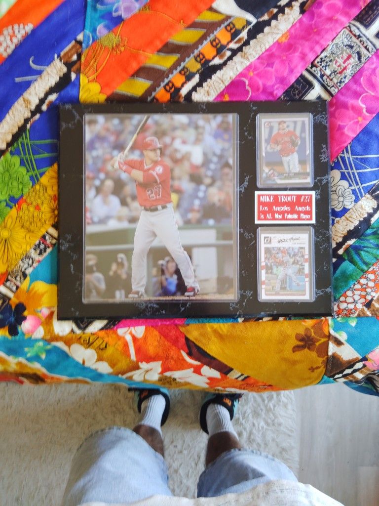 Mike Trout Baseball Plaque
