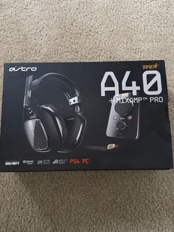 Astro A40 TR Headset + MixAmp Pro TR – PS4/PC, Complete in Box