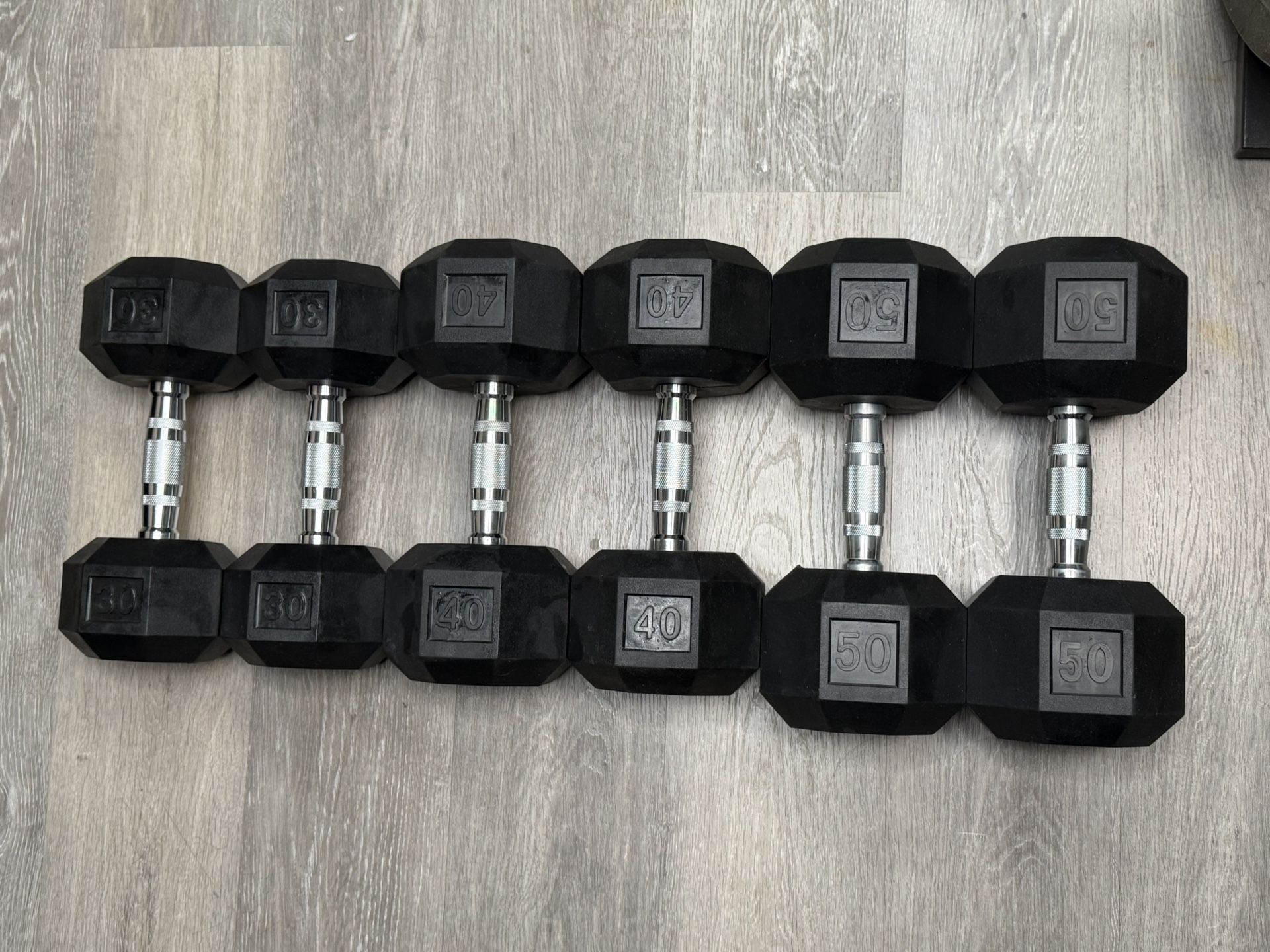 Dumbbell 30 40 50 Pounds Pair Lot