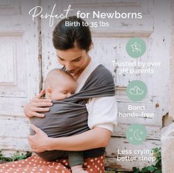 New Boba Wrap Baby Carrier Newborn to 35 lbs