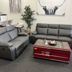 Sofa And Loveseat With Power Recliners 