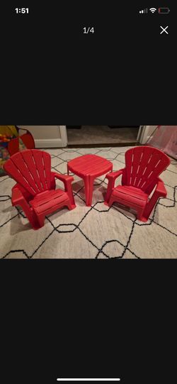 Little Tikes Garden Table and Chairs Set, Red