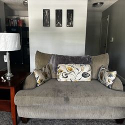 Selling Couch, Two Small Tables, & Coffee Table (Bundled)