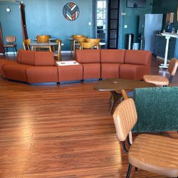 Vintage Mid Century Modern Curved Couch