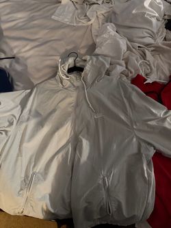Nike Windbreaker White and Grey XL