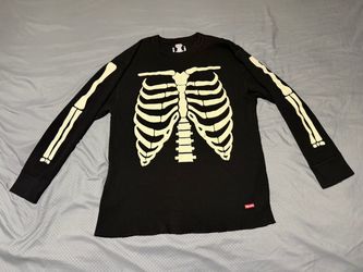 Supreme X Hanes Skeleton Thermal Long Sleeve Waffle Size 2XL (FITS LIKE A SZ L)