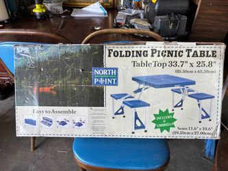 Folding picnic table.
