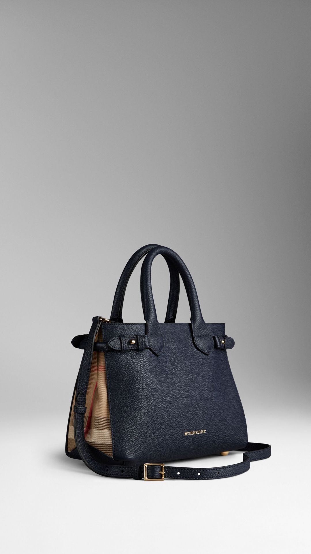 BURBERRY -the small banner in leather and house check