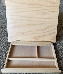 Adjustable Portable Box Tabletop Easel | Sketch Box With Storage Drawer   Measures about 13” x 10.25” x 2.25”  Features: —French Easel Design with int