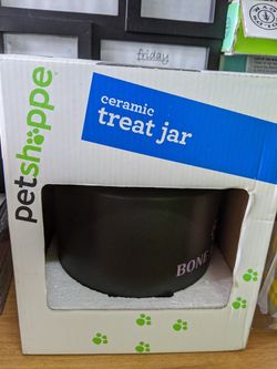 Dog cat treat jar cute