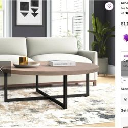  Solid Wood Top Coffee Table