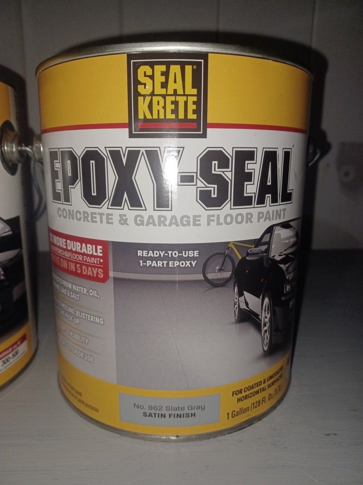 Slate Gray, Seal Krete Epoxy Seal Concrete and Garage Floor