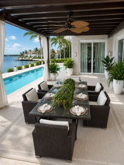 RETAILS AT $7,000 Skyline Outdoor Dining- 2 Sets Of Cushions - PERFECT CONDITION