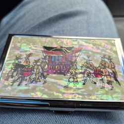 Mother Of Pearl Business Card Holder