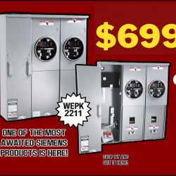 Brand New Siemens WEPK2211 200-Amp 2-Gang 1-Phase Ring Type Metering