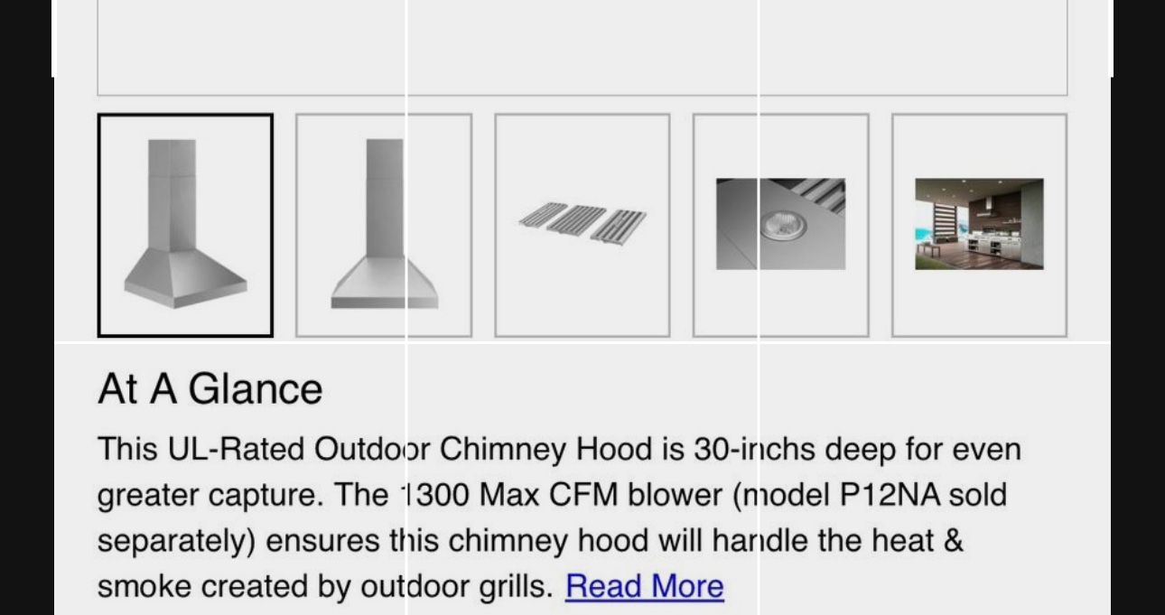 48” Best outdoor rated hood.  New open box.  Model  WTD9M in stainless steel.    