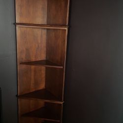 2 corner shelfs 78” tall