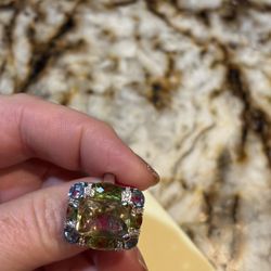 Gorgeous 14 K Gold Ring With Genuine Stones