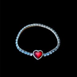 Ruby Heart Crystal Anklet Or Bracelet