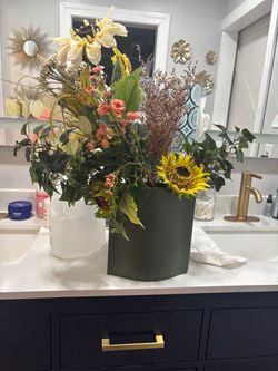 Faux floral arrangement